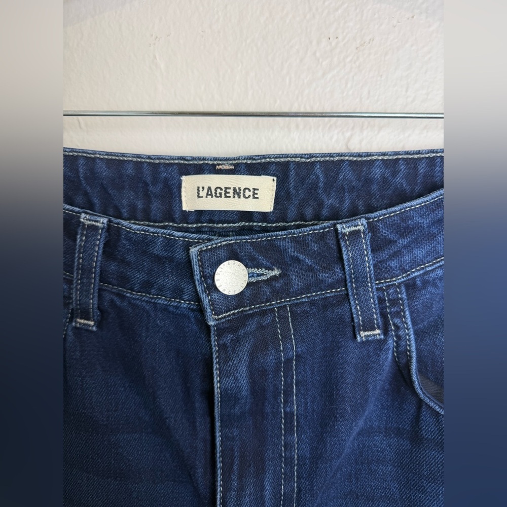 L’Agance June Ultra High Rise Cropped Stovepipe Jeans in Harlan size 27 - Picture 7 of 7